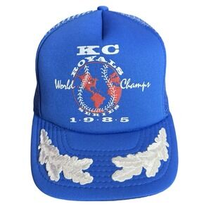 Vintage 1985 KC Royals‎ World Series Champs Cobra Caps Trucker Hat Snapback